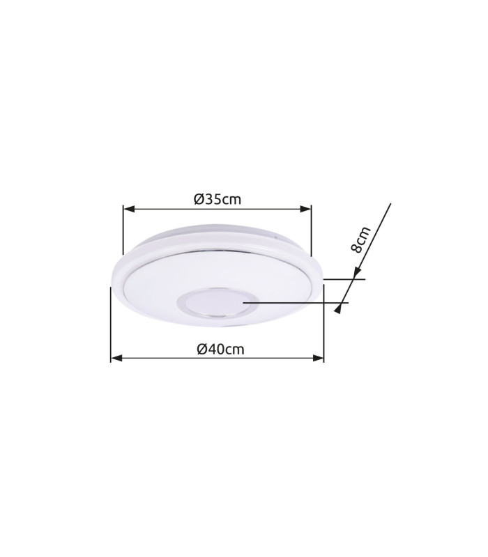 Connor 40cm Flush Ceiling Light White LED Dimmable 2700-6500K Remote Control Tuya Smart-9