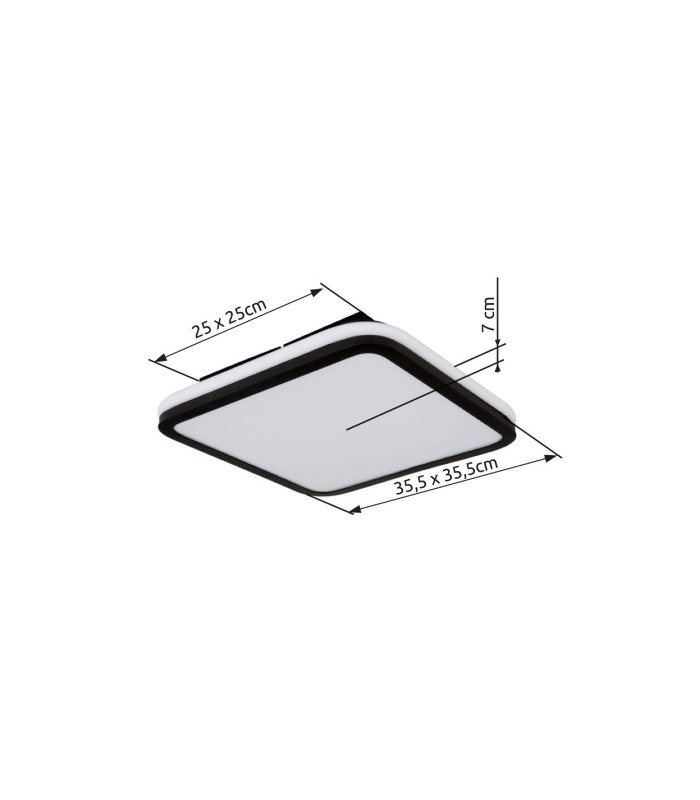 Jaxxi Flush Ceiling Light Matt Black LED Dimmable 2700-6500K Remote Control-19