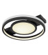 Gisell Integrated LED Semi Flush Ceiling Light Matt Black LED Dimmable 3000-6500K Remote Control-2