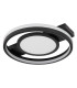 Gisell Integrated LED Semi Flush Ceiling Light Matt Black LED Dimmable 3000-6500K Remote Control-3