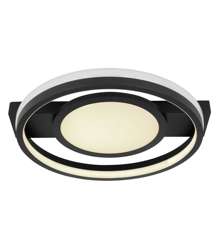 Gisell Integrated LED Semi Flush Ceiling Light Matt Black LED Dimmable 3000-6500K Remote Control-4