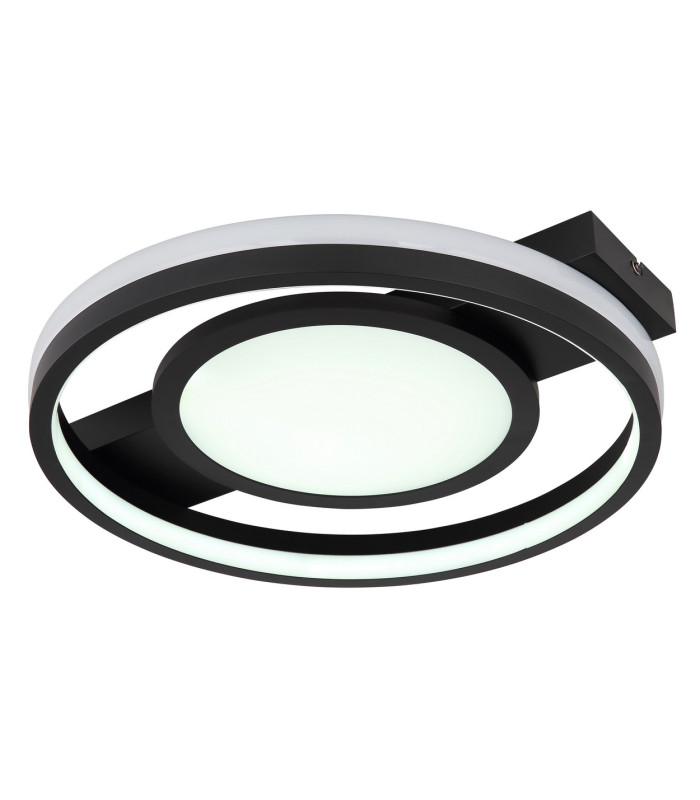 Gisell Integrated LED Semi Flush Ceiling Light Matt Black LED Dimmable 3000-6500K Remote Control-7
