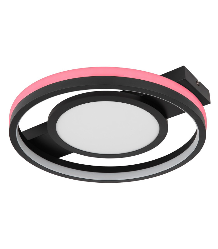 Gisell Integrated LED Semi Flush Ceiling Light Matt Black LED Dimmable 3000-6500K Remote Control-8