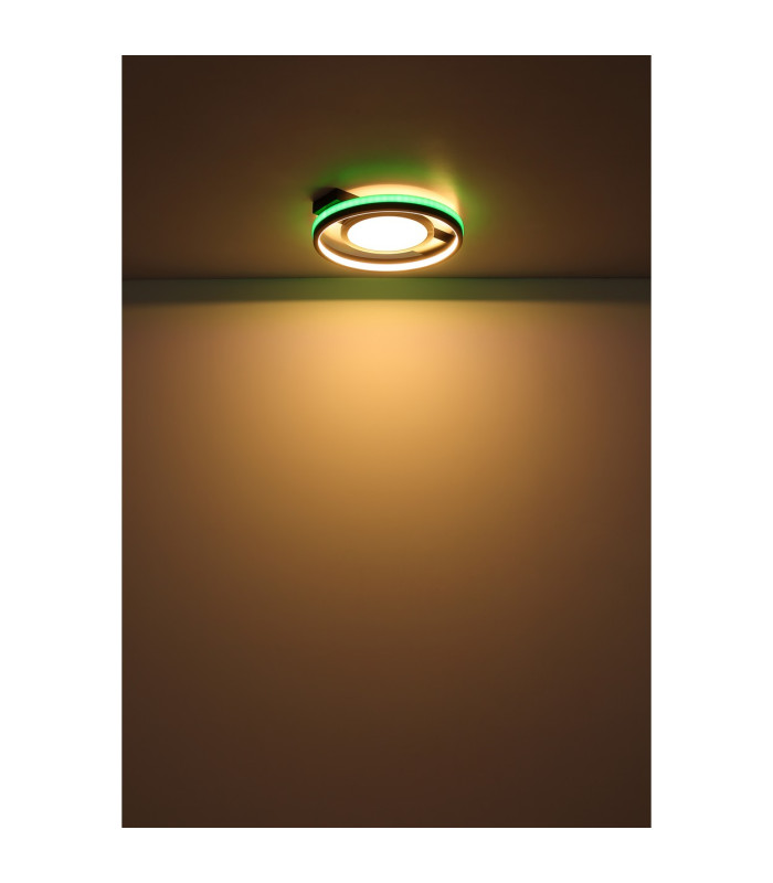 Gisell Integrated LED Semi Flush Ceiling Light Matt Black LED Dimmable 3000-6500K Remote Control-14