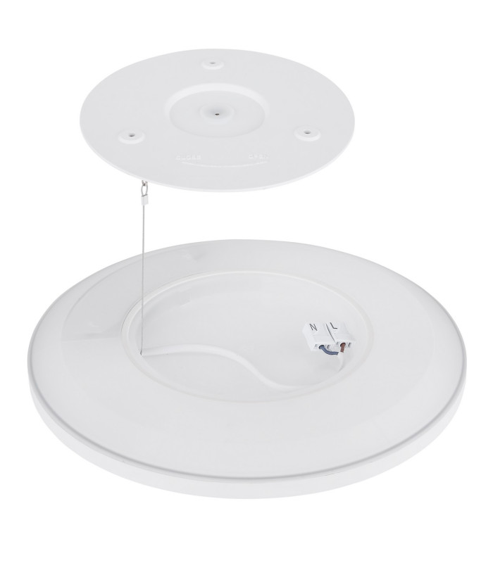 Sapana 42cm Round Flush Ceiling Light White IP44 LED 3000K-8