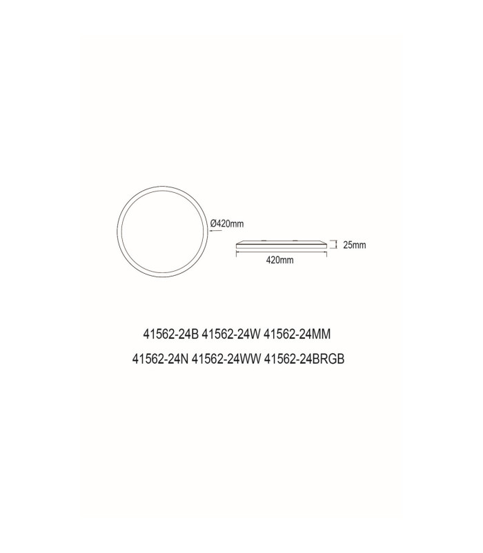 Sapana 42cm Round Flush Ceiling Light White IP44 LED 3000K-13