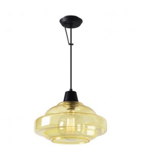 1 Light Wall / Dome Ceiling Pendant Yellow, E27 - 1