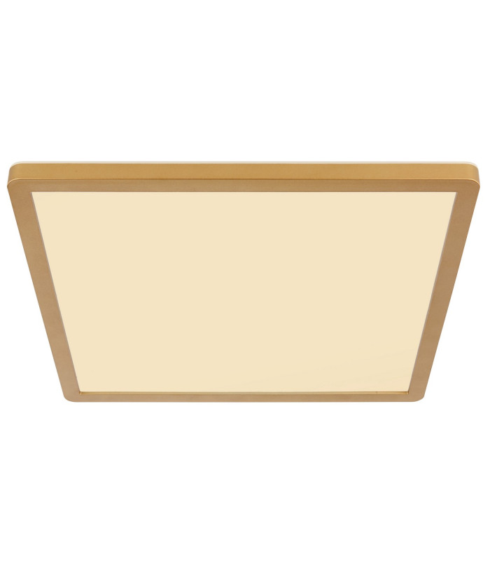 Sapana 30cm Square Flush Ceiling Light Brass-Coloured Matt IP44 LED 3000K-3