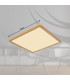 Sapana 30cm Square Flush Ceiling Light Brass-Coloured Matt IP44 LED 3000K-7