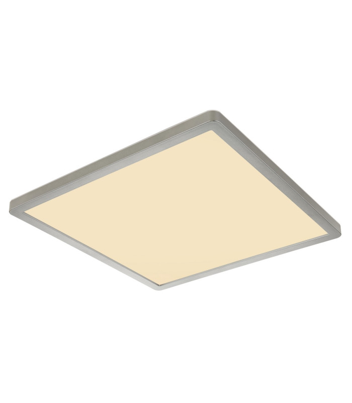 Sapana 30cm Square Flush Ceiling Light Nickel Matt IP44 LED 3000K-1