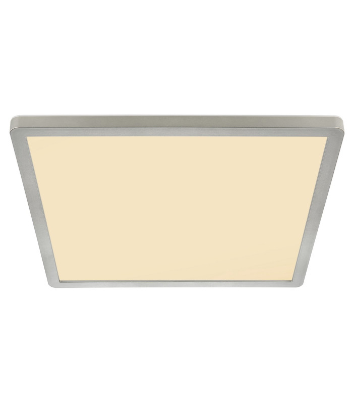 Sapana 30cm Square Flush Ceiling Light Nickel Matt IP44 LED 3000K-3