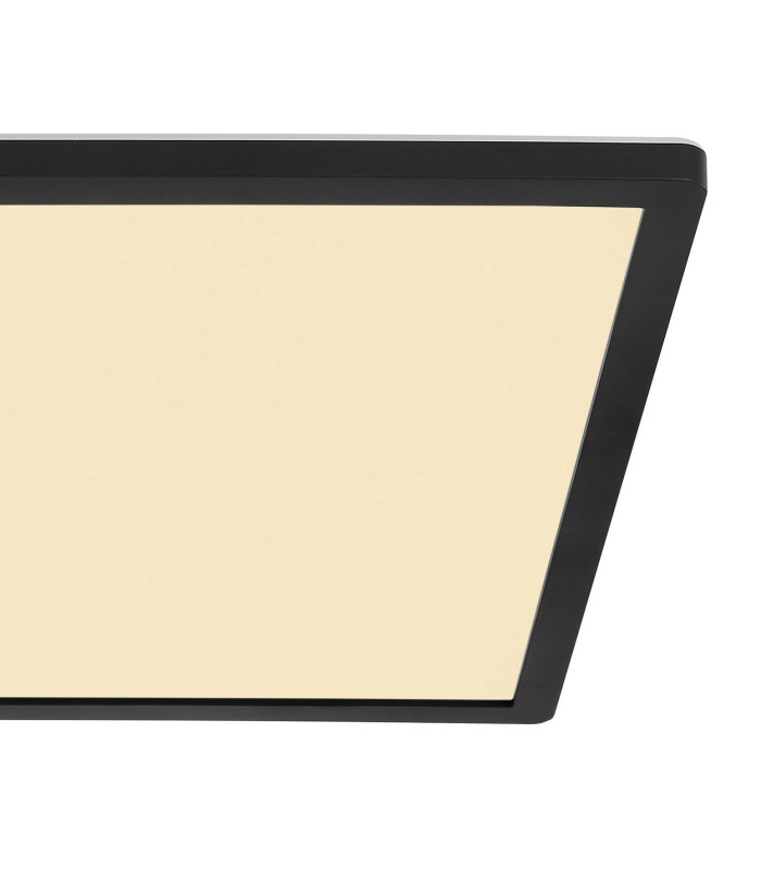 Sapana 42cm Square Flush Ceiling Light Black IP44 LED 3000K-5