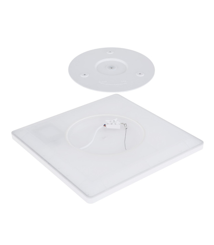 Sapana 42cm Square Flush Ceiling Light White IP44 LED 3000K-6