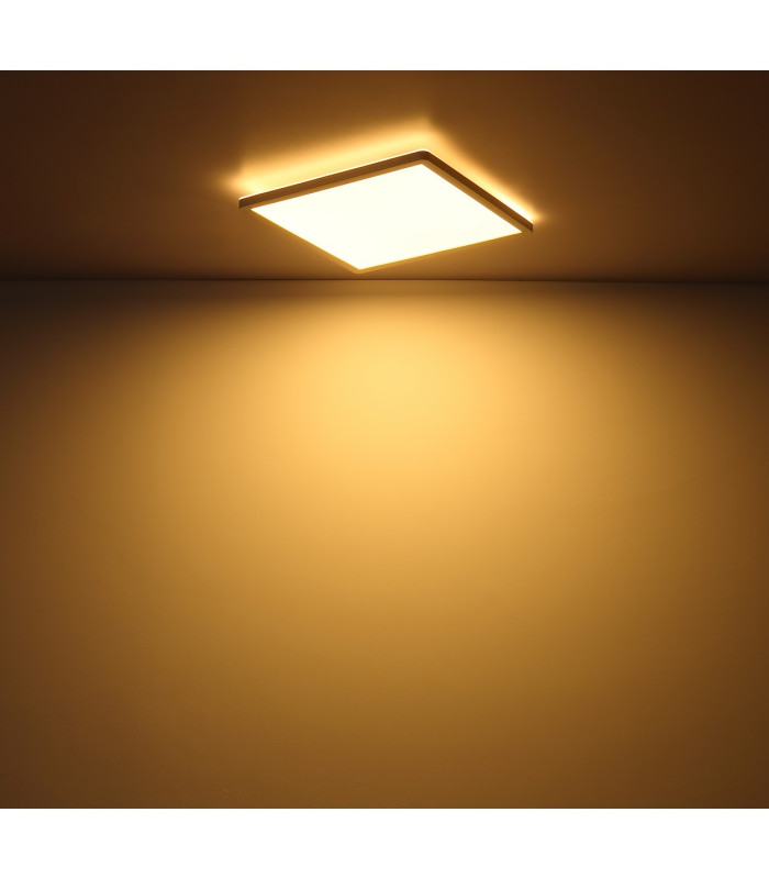 Sapana 42cm Square Flush Ceiling Light White IP44 LED 3000K-9