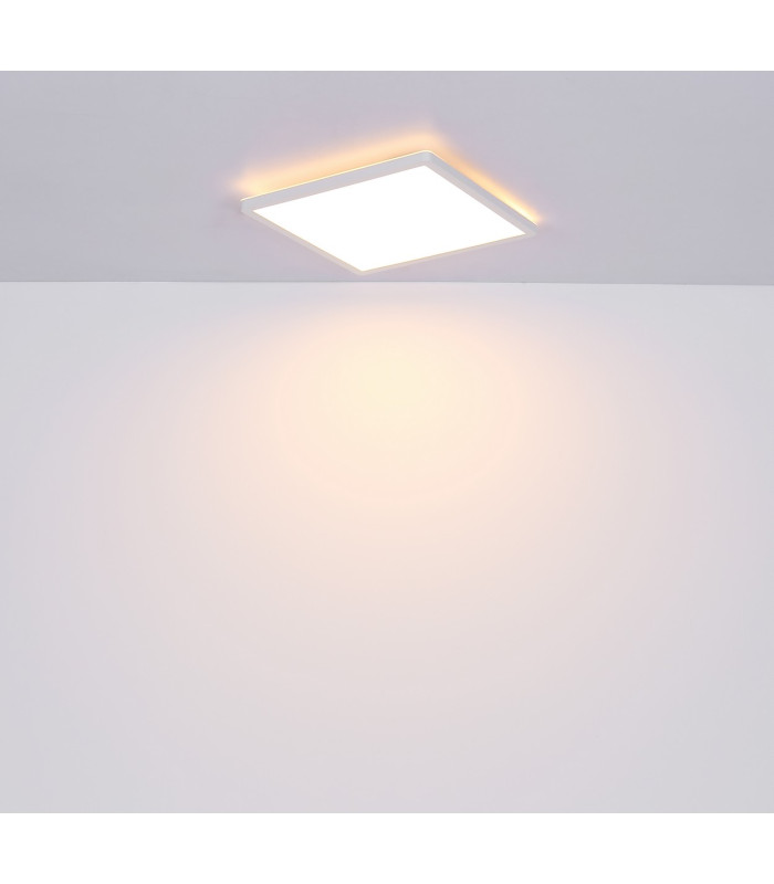 Sapana 42cm Square Flush Ceiling Light White IP44 LED 3000K-10