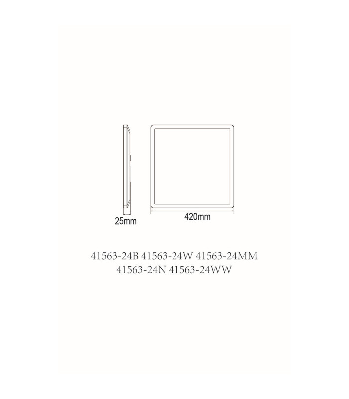 Sapana 42cm Square Flush Ceiling Light White IP44 LED 3000K-13