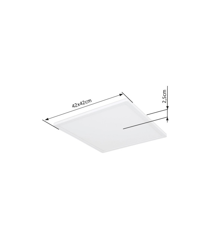 Sapana 42cm Square Flush Ceiling Light White IP44 LED 3000K-14