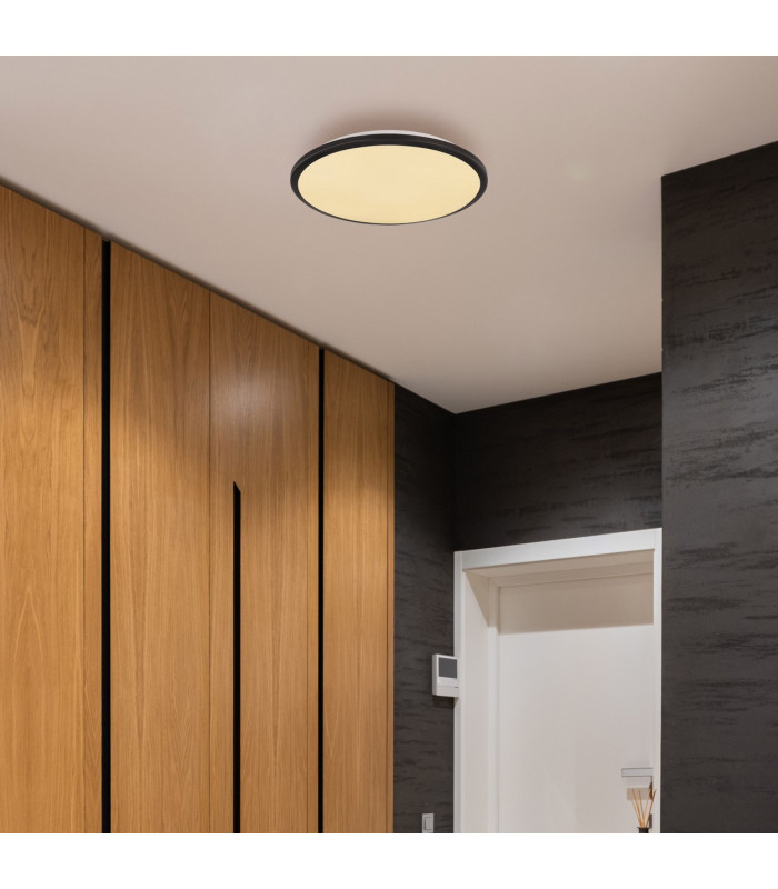 Xander Flush Ceiling Light Matt Black LED 3000K-7