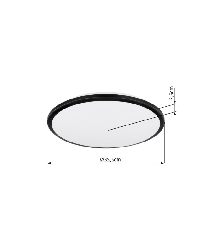 Xander Flush Ceiling Light Matt Black LED 3000K-8