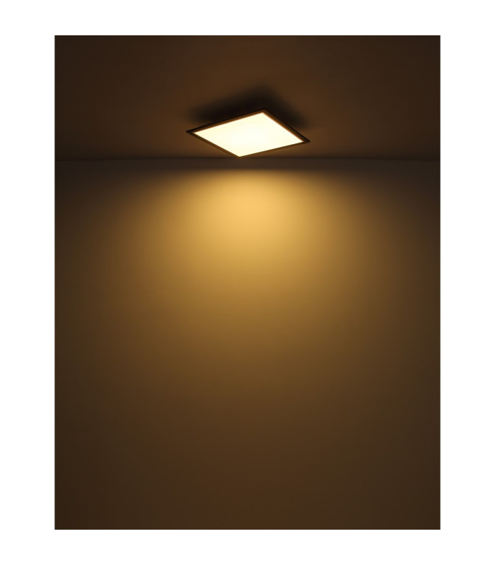 Doha 44.5cm Flush Ceiling Light Anthracite Matt LED 3000K-5
