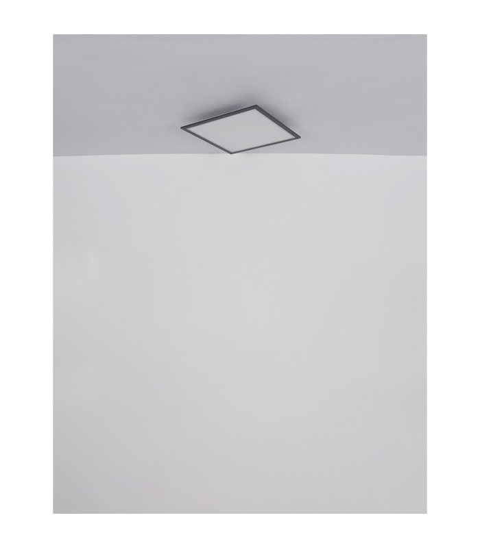 Doha 44.5cm Flush Ceiling Light Anthracite Matt LED 3000K-7