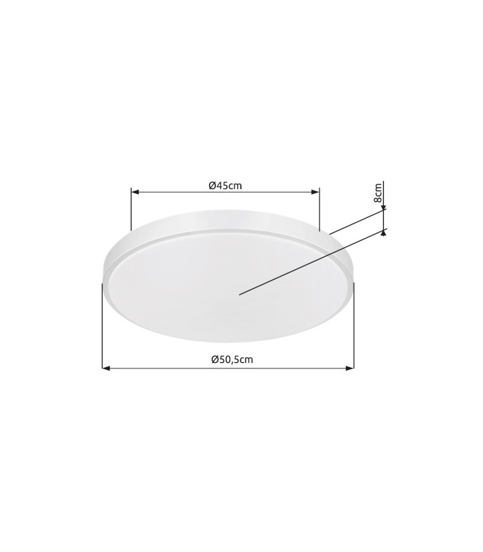 Sonny 51cm Flush Ceiling Light White LED Dimmable 2700-6500K Remote Control-10