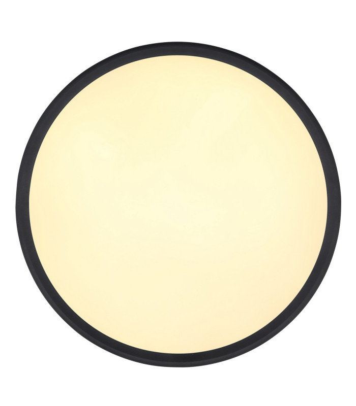 Belissa 50cm Flush Ceiling Light Matt Black LED 3000K-3