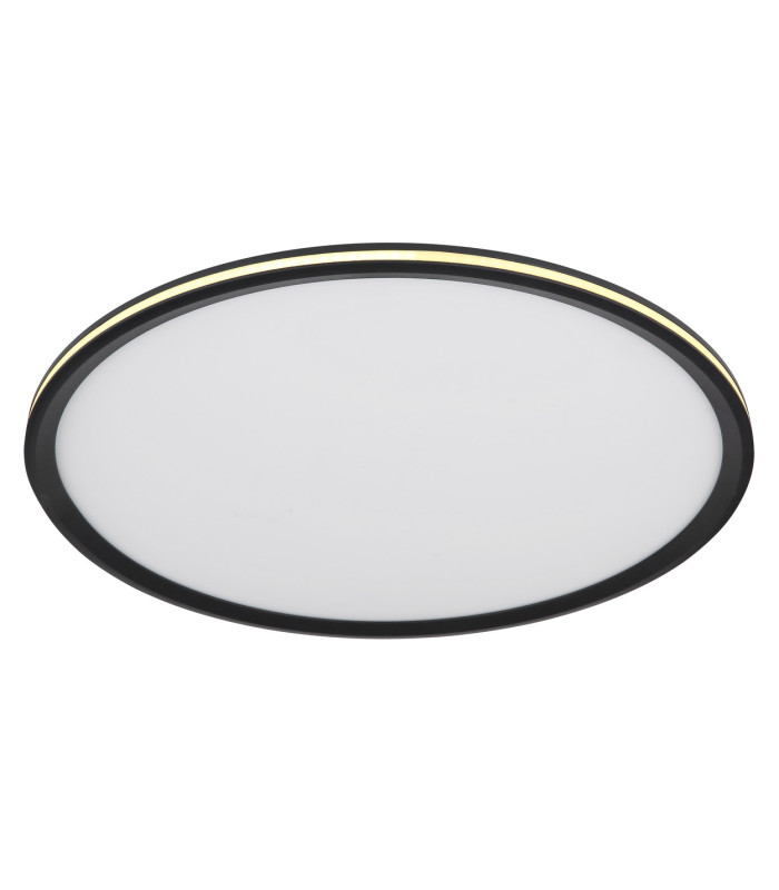 Belissa 50cm Flush Ceiling Light Matt Black LED 3000K-5