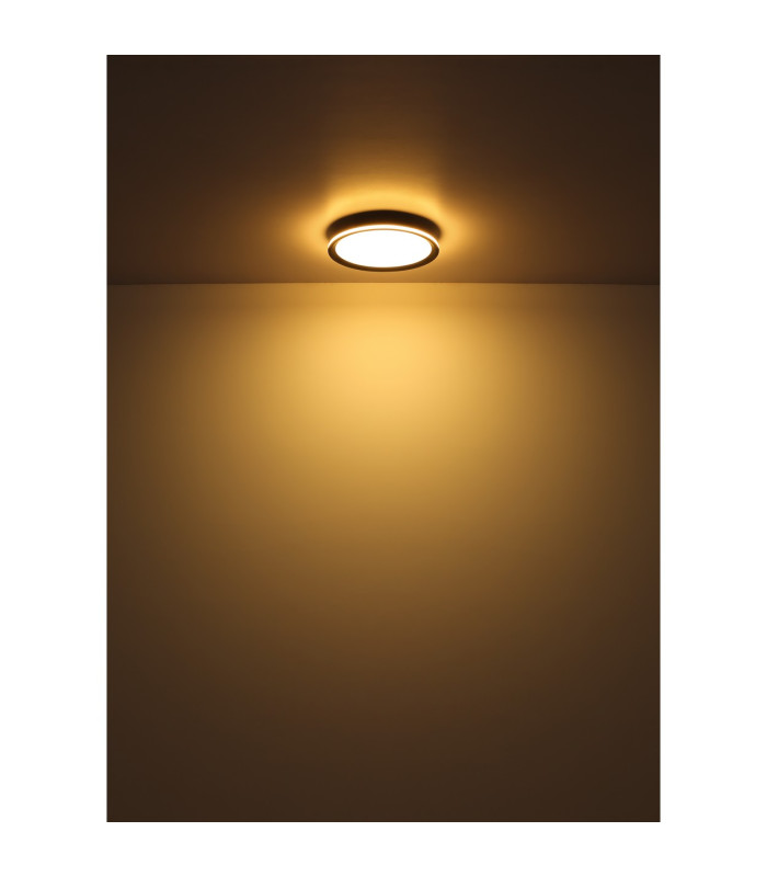 Belissa 50cm Flush Ceiling Light Matt Black LED 3000K-6