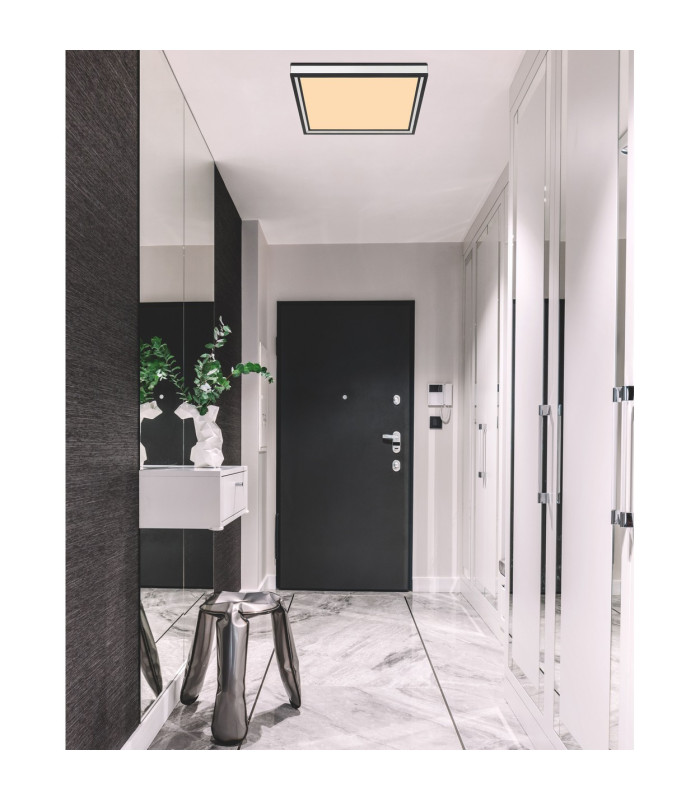 Jessy Flush Ceiling Light Matt Black LED 3000K-9