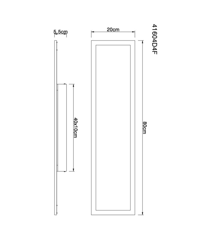 Rosi 80x20cm Panel White LED Dimmable 3000-6000K Remote Control-13
