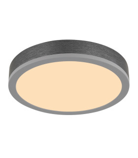 Doro 30cm Flush Ceiling Light Silver Colored LED 3000K-1