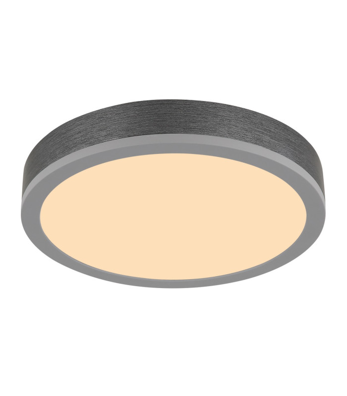 Doro 30cm Flush Ceiling Light Silver Colored LED 3000K-1