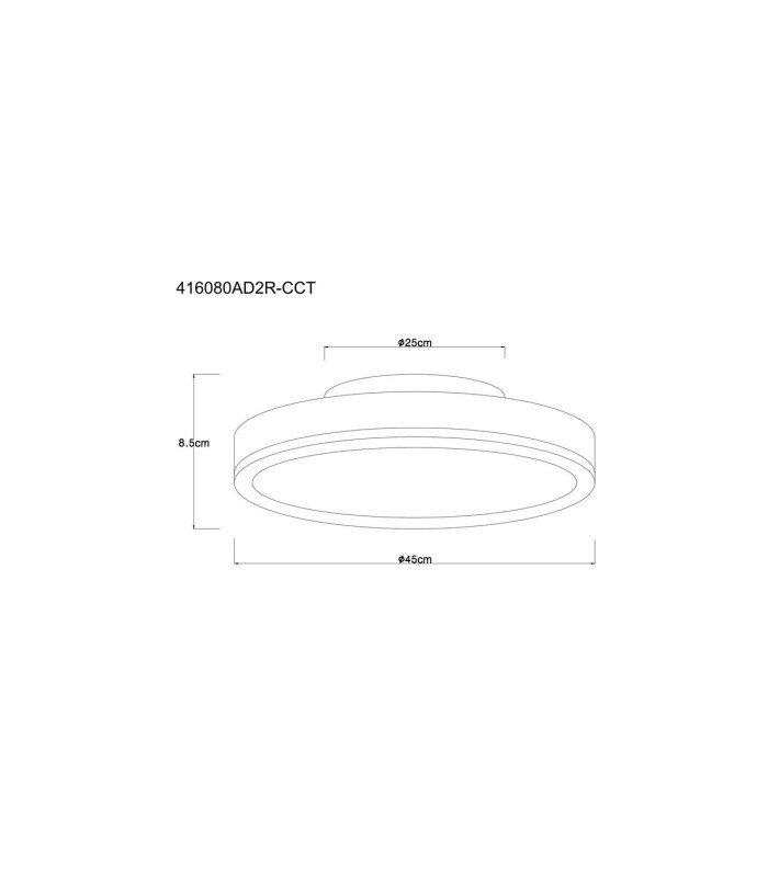 Doro 45cm Flush Ceiling Light Silver Colored LED Dimmable 2700-6500K Remote Control Timer-10