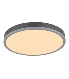 Doro 45cm Flush Ceiling Light Silver Colored LED 3000K-1