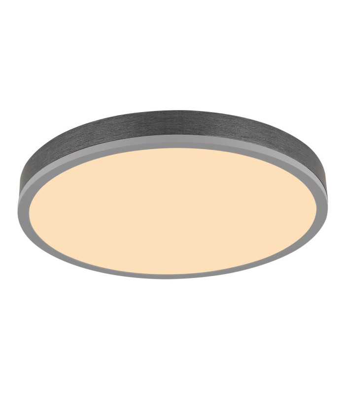 Doro 45cm Flush Ceiling Light Silver Colored LED 3000K-1
