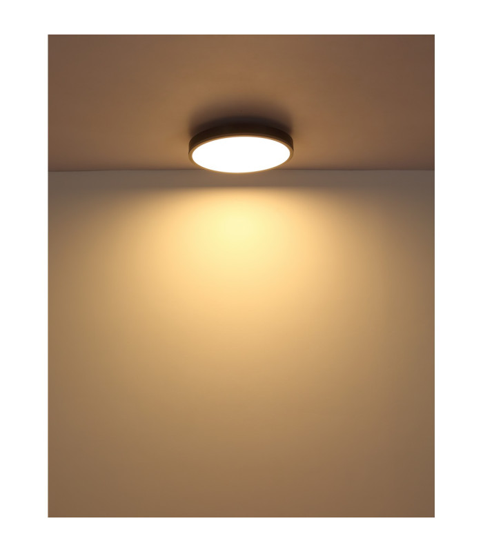 Doro 45cm Flush Ceiling Light Silver Colored LED 3000K-4