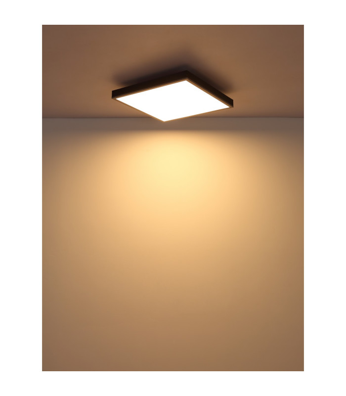 Doro 45cm Flush Ceiling Light Silver Colored LED 3000K-5