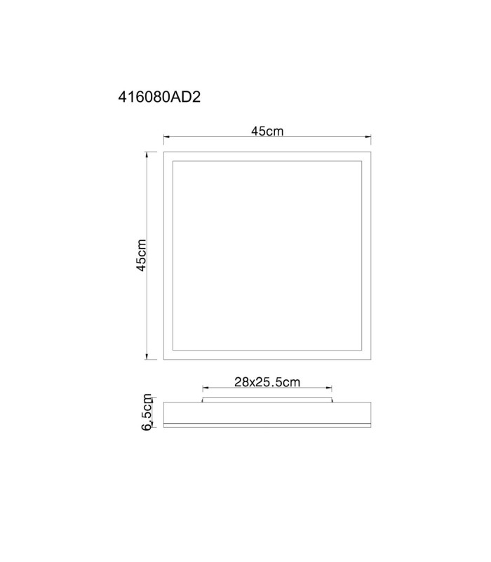 Doro 45cm Flush Ceiling Light Silver Colored LED 3000K-7