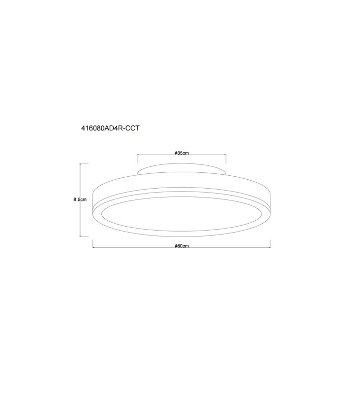 Doro 60cm Flush Ceiling Light Silver Colored LED Dimmable 2700-6500K Remote Control Timer-10