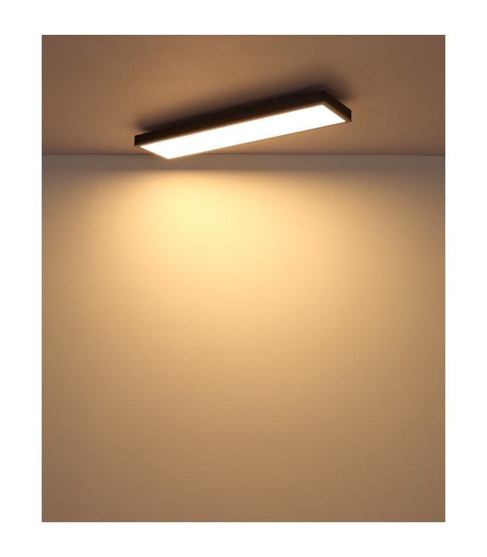 Doro 80x20cm Flush Ceiling Light Silver Colored LED 3000K-5