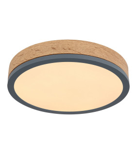 Doro 30cm Flush Ceiling Light Graphite LED 3000K-1