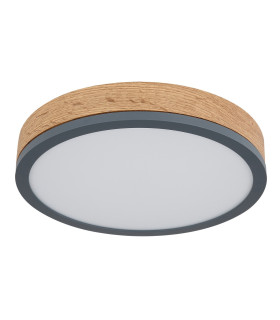 Doro 30cm Flush Ceiling Light Graphite LED 3000K-2