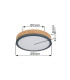 Doro 30cm Flush Ceiling Light Graphite LED 3000K-10