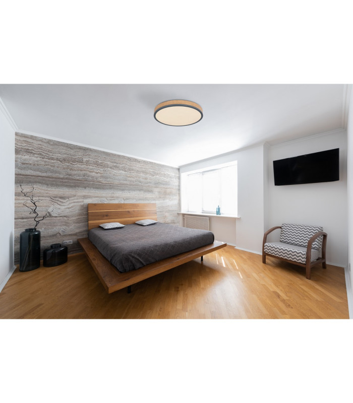 Doro 45cm Flush Ceiling Light Graphite LED 3000K-8