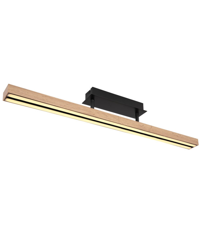 Doro 81.5cm Integrated LED Semi Flush Ceiling Light Matt Black LED 3000K-1