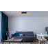 Doro 81.5cm Integrated LED Semi Flush Ceiling Light Matt Black LED 3000K-8