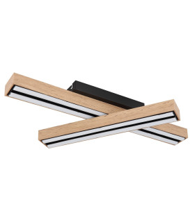 Doro Integrated LED Semi Flush Ceiling Light Matt Black LED 3000K-2