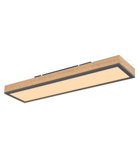 Doro 60x15cm Flush Ceiling Light Graphite LED 3000K-1