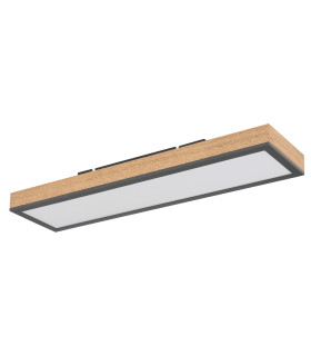 Doro 60x15cm Flush Ceiling Light Graphite LED 3000K-2